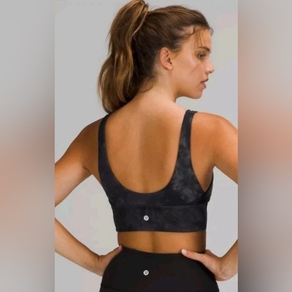 Lululemon Women's Align Reversible Tie-Dye Sports Bra Size 4 Black Yoga Workout - Picture 2 of 4